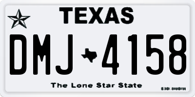 TX license plate DMJ4158