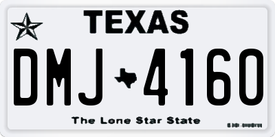 TX license plate DMJ4160