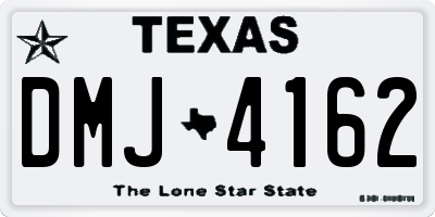 TX license plate DMJ4162