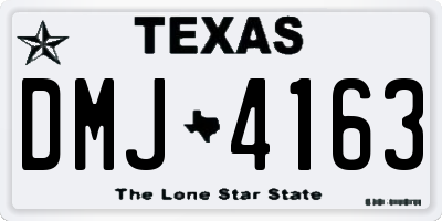 TX license plate DMJ4163