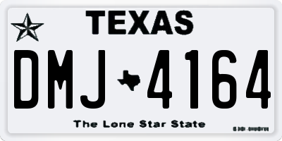 TX license plate DMJ4164