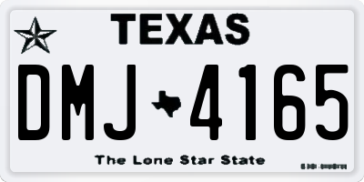 TX license plate DMJ4165