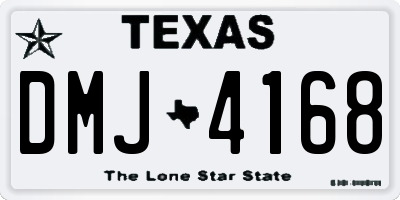 TX license plate DMJ4168