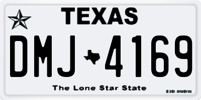 TX license plate DMJ4169