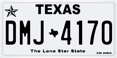 TX license plate DMJ4170