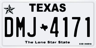 TX license plate DMJ4171