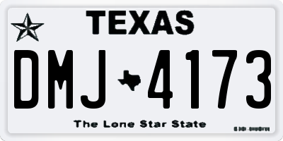 TX license plate DMJ4173