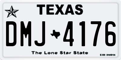 TX license plate DMJ4176