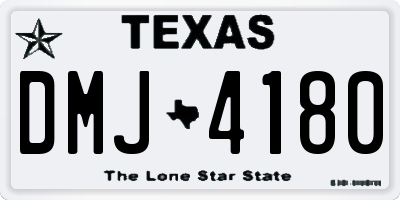 TX license plate DMJ4180