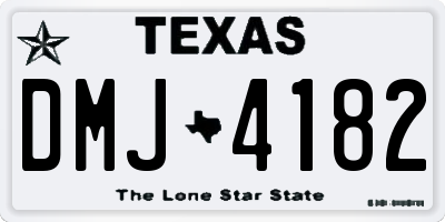 TX license plate DMJ4182