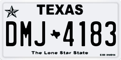 TX license plate DMJ4183