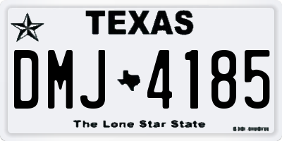 TX license plate DMJ4185