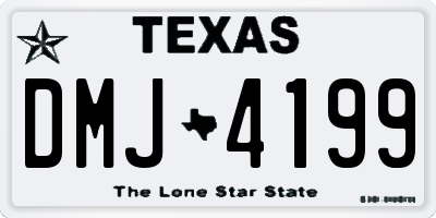 TX license plate DMJ4199