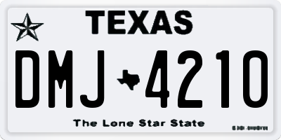 TX license plate DMJ4210