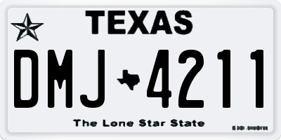 TX license plate DMJ4211