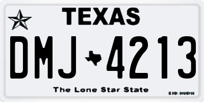 TX license plate DMJ4213