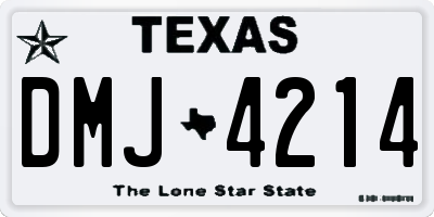 TX license plate DMJ4214