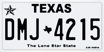 TX license plate DMJ4215