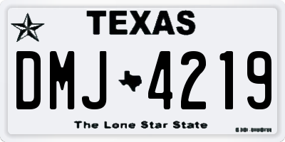 TX license plate DMJ4219