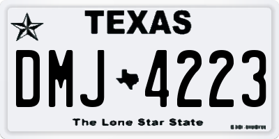 TX license plate DMJ4223
