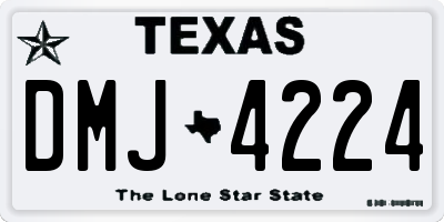 TX license plate DMJ4224