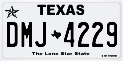 TX license plate DMJ4229