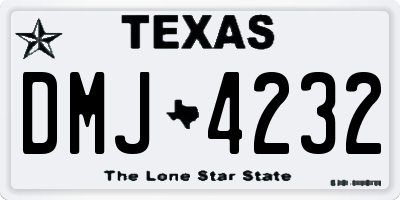 TX license plate DMJ4232