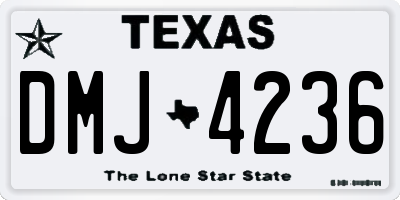 TX license plate DMJ4236