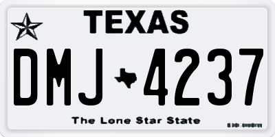 TX license plate DMJ4237