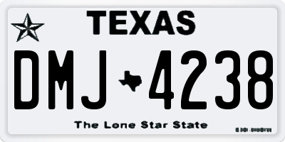TX license plate DMJ4238
