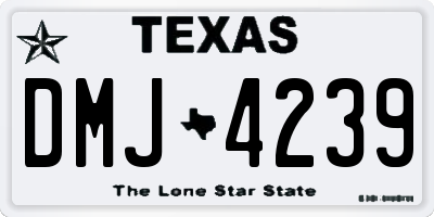 TX license plate DMJ4239