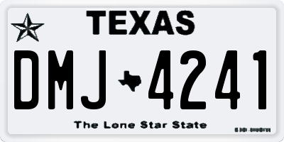 TX license plate DMJ4241