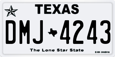 TX license plate DMJ4243