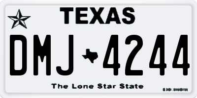 TX license plate DMJ4244