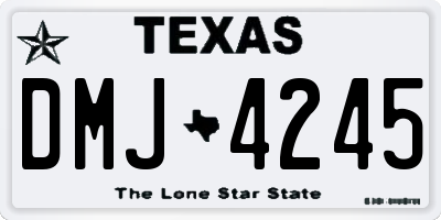 TX license plate DMJ4245