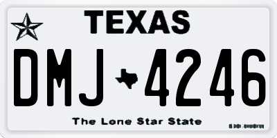 TX license plate DMJ4246