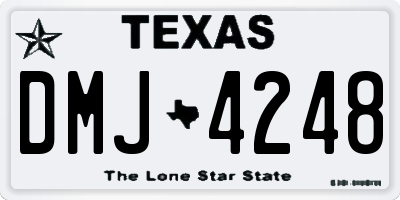 TX license plate DMJ4248