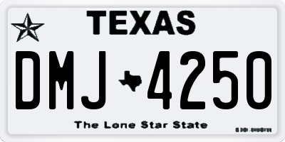 TX license plate DMJ4250