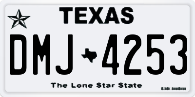 TX license plate DMJ4253