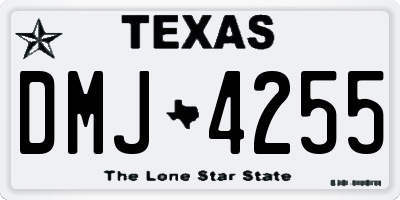 TX license plate DMJ4255