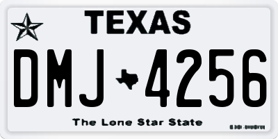 TX license plate DMJ4256