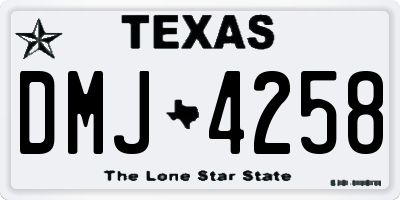 TX license plate DMJ4258