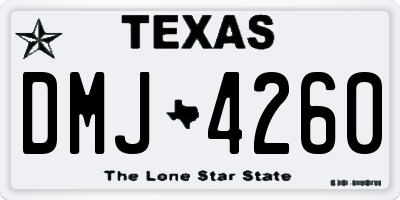TX license plate DMJ4260