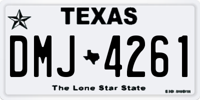 TX license plate DMJ4261
