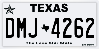 TX license plate DMJ4262