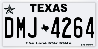 TX license plate DMJ4264