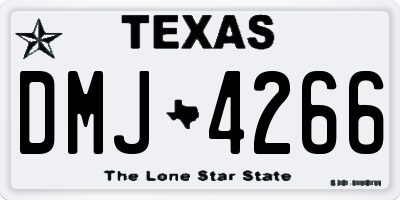 TX license plate DMJ4266