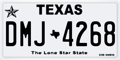 TX license plate DMJ4268