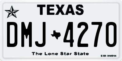 TX license plate DMJ4270