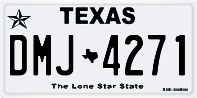 TX license plate DMJ4271